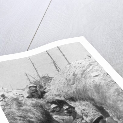 Stretcher-bearers in a trench, south of Cornillet, First World War by Anonymous