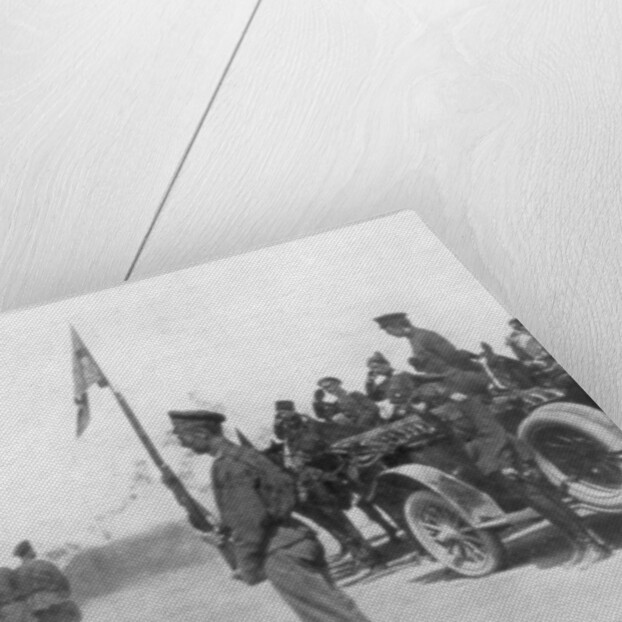 Russian troops parading in front of Alexander Kerensky, First World War, July 1917 by Anonymous