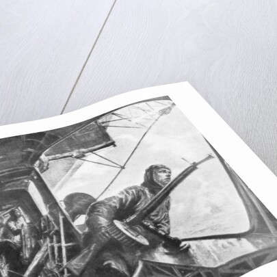 'On board a Zeppelin', German air fleet, First World War by Felix Schwormstadt