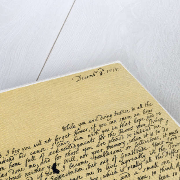 Letter from Alexander Pope to Charles Montagu, 3rd December 1714 by Alexander Pope