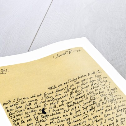 Letter from Alexander Pope to Charles Montagu, 3rd December 1714 by Alexander Pope