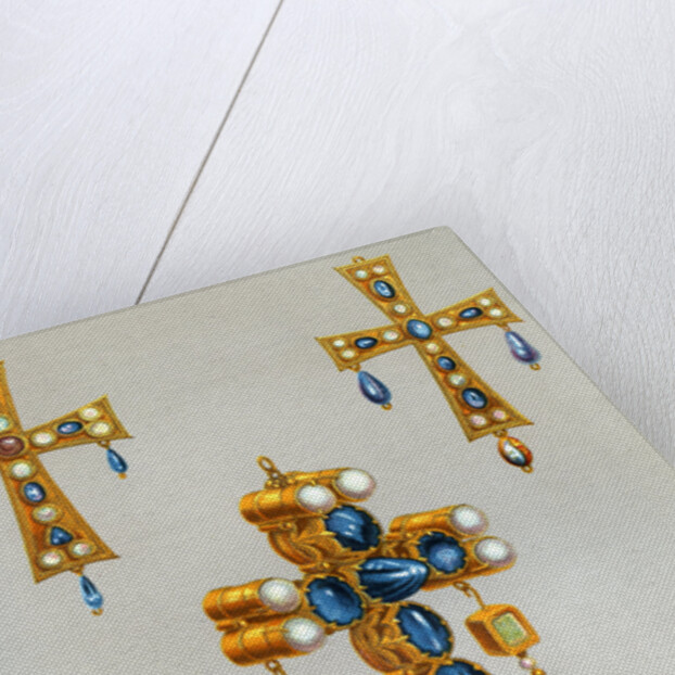 Gold crosses of a king of the Goths by Franz Kellerhoven