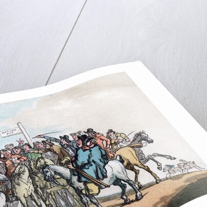 The Betting Post, Humours of Fox Hunting by Thomas Rowlandson