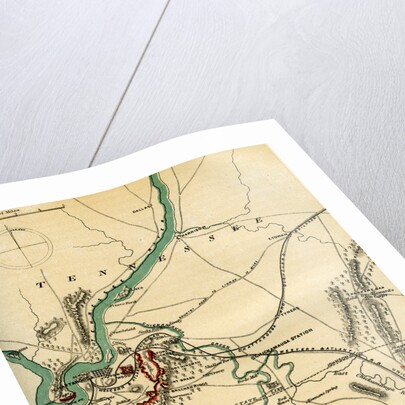 Map of Chattanooga and its defences, Tennessee by Charles Sholl
