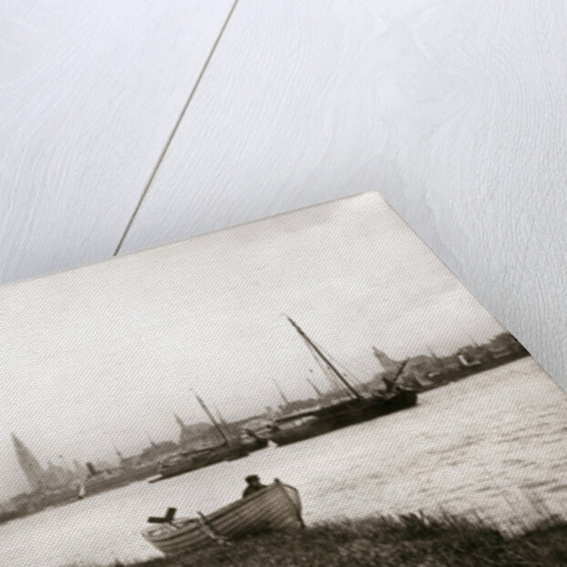 Rowing boat by a canal, Rotterdam by James Batkin