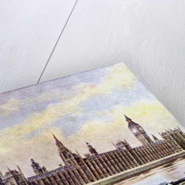 The Houses of Parliament from Lambeth Palace, Westminster, London by Anonymous