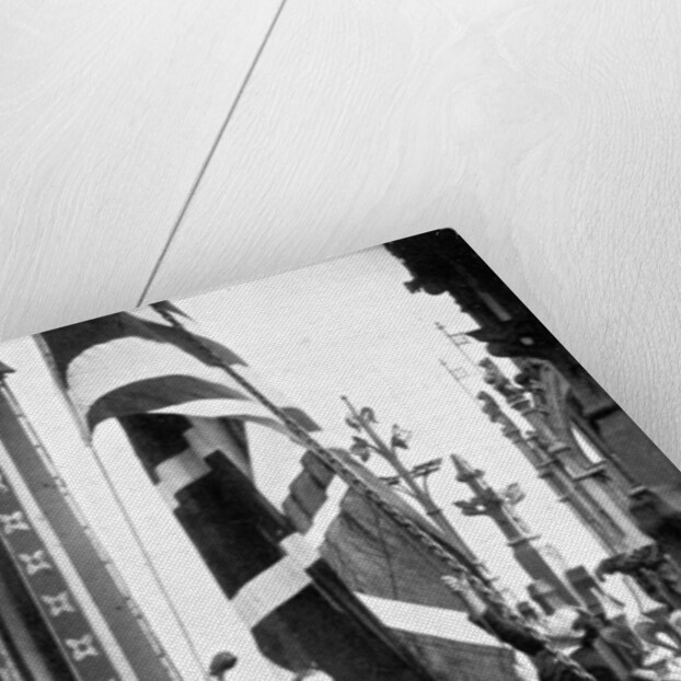 Hoisting the Union Jack, Houses of Parliament, Westminster by Anonymous