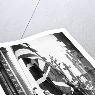 Hoisting the Union Jack, Houses of Parliament, Westminster by Anonymous