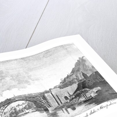 View of the iron bridge over the river Severn, Coalbrookdale, Shropshire by W & J Walker