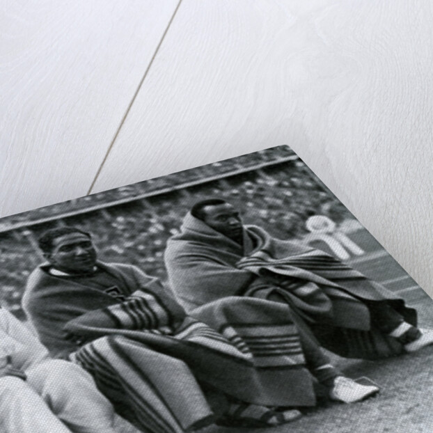 Athletes Frank Wykoff, Paul Hanni, Ralph Metcalfe and Jesse Owens, Berlin Olympics by Anonymous