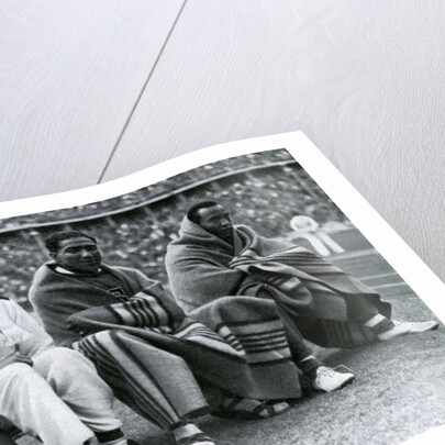 Athletes Frank Wykoff, Paul Hanni, Ralph Metcalfe and Jesse Owens, Berlin Olympics by Anonymous