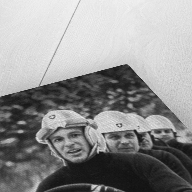 Swiss four man bobsleigh team, Winter Olympic Games, Garmisch-Partenkirchen, Germany by Anonymous