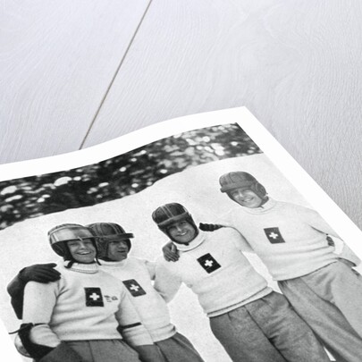 Swiss four man bobsleigh team, Winter Olympic Games, Garmisch-Partenkirchen, Germany by Anonymous