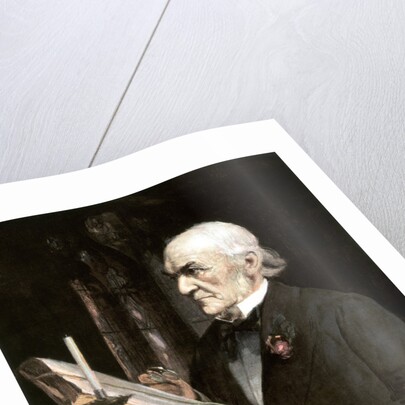 Mr Gladstone reading the lessons in Hawarden Church by Sydney Prior Hall