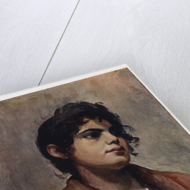 Study of an Italian girl's head by J Muntz