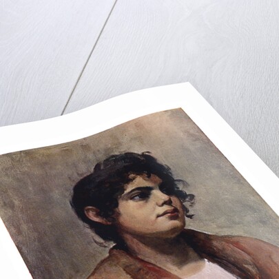 Study of an Italian girl's head by J Muntz