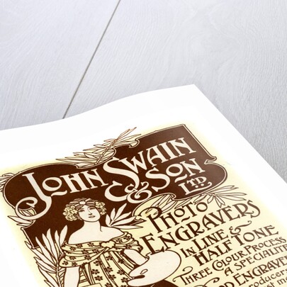 Advertisement for John Swain & Son, printers by John Swain & Son
