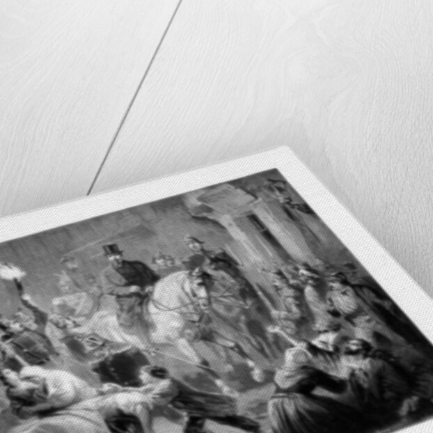 Louis Napoléon Bonaparte viewing the barricades of Paris, (4th December 1851) by G Bartsch