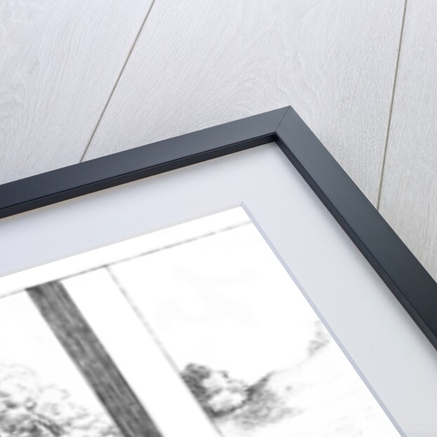 Figure practising perspective drawing by Anonymous