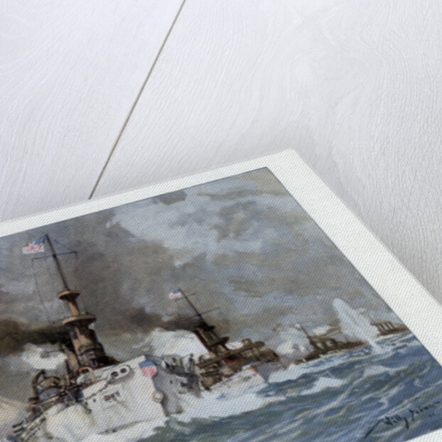 Battle of Santiago de Cuba by Willy Stower