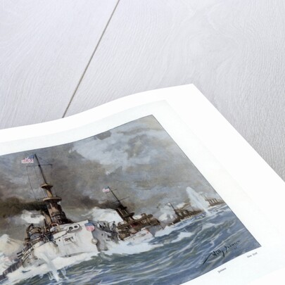 Battle of Santiago de Cuba by Willy Stower