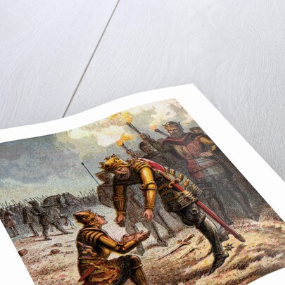 The Black Prince At Crecy by Anonymous