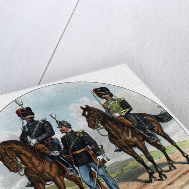 Officer of Hussars, Officer, infantry of the Line, Gunner, horse artillery by Anonymous