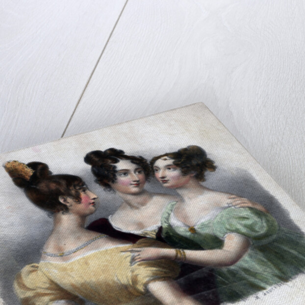 Three 19th century ladies by Maxim Gauci