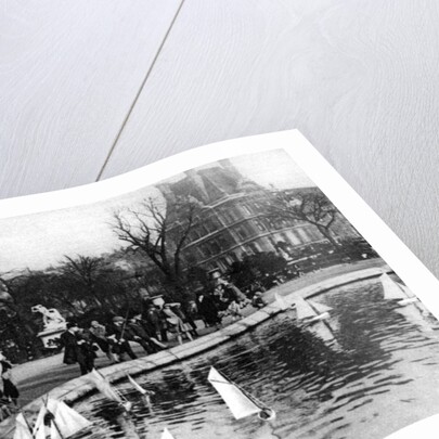 Toy boats at the Tuileries Gardens, Paris by Ernest Flammarion