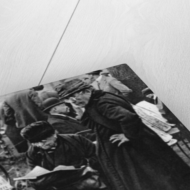 Stamp sellers in the Champs Elysees, Paris by Ernest Flammarion