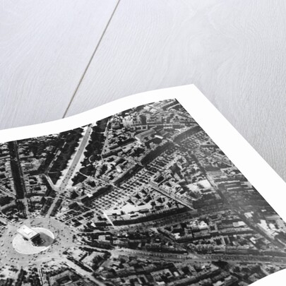A bird's eye view of the Place de L'Etoile and the Arc de Triomphe, Paris by Ernest Flammarion