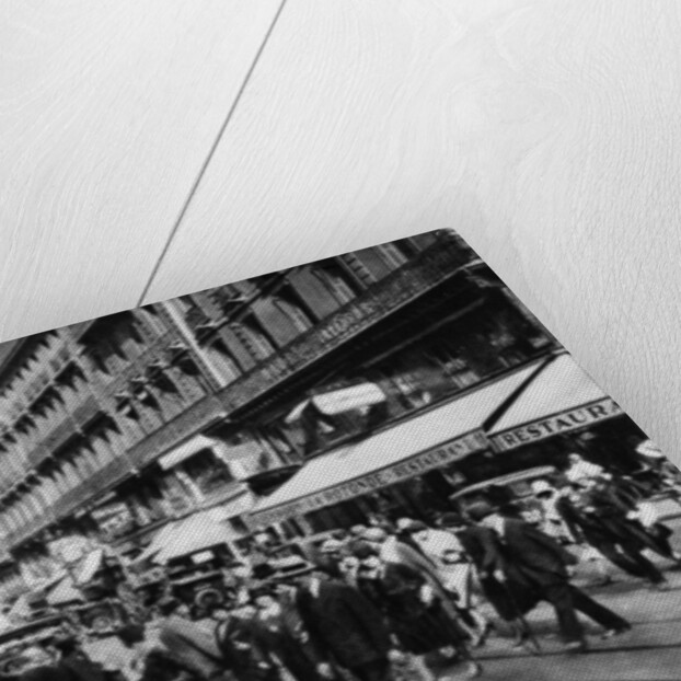 Rue Lafayette at shopping time, Paris by Ernest Flammarion