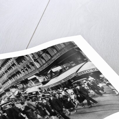 Rue Lafayette at shopping time, Paris by Ernest Flammarion