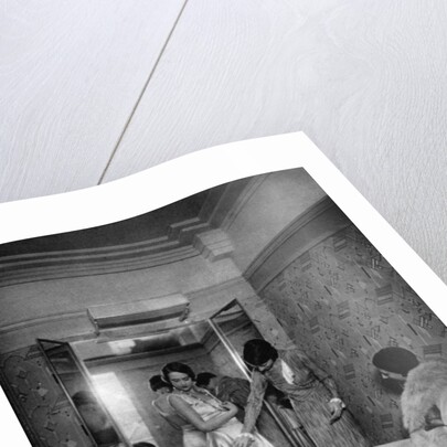 Trying on a dress at a great dressmakers, Paris by Ernest Flammarion