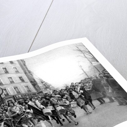 Walking match of midinettes, Paris, St Catherine's Day by Ernest Flammarion