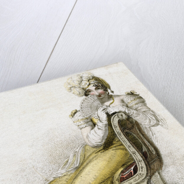 Woman with a fan by Anonymous