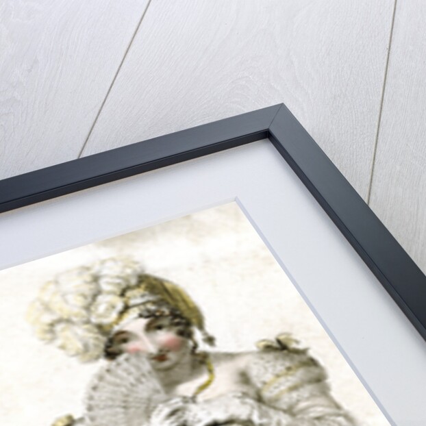 Woman with a fan by Anonymous