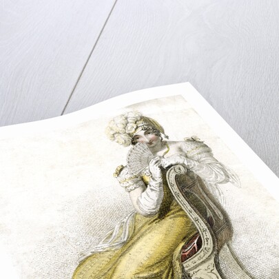 Woman with a fan by Anonymous