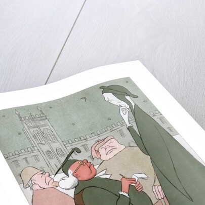 Dante in Oxford; Proctor: 'Your Name And College?' by Max Beerbohm