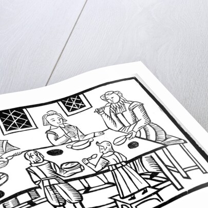 A family meal by Anonymous