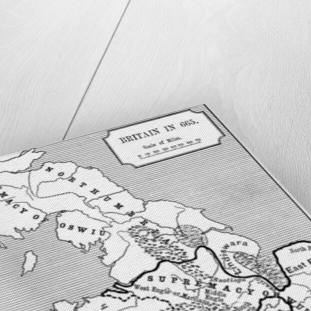 Map of Britain in 665 by Anonymous