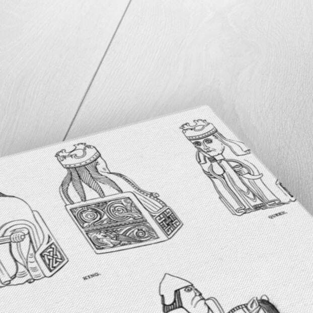 Bone chessmen of Scandinavian design by Anonymous