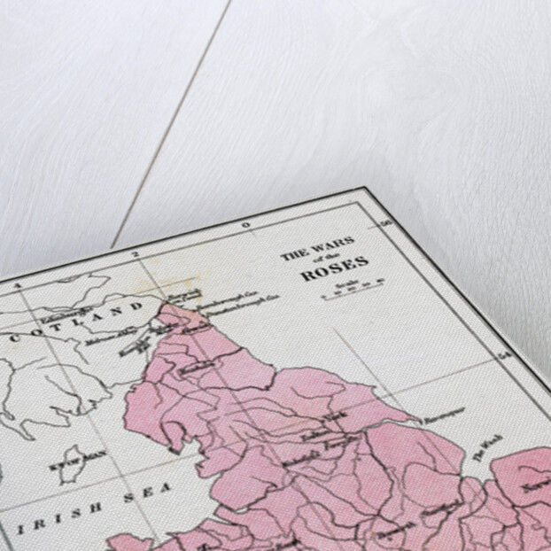 Map of the Wars of the Roses by Anonymous