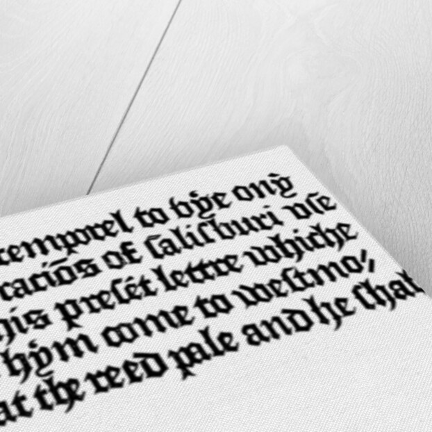 Advertisement for a book printed by William Caxton by Anonymous