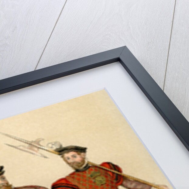 Two peers in their robes, and a halberdier by Anonymous