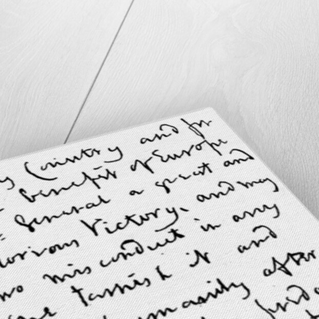 Part of a letter written by Nelson just before the Battle of Trafalgar by Anonymous