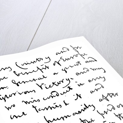 Part of a letter written by Nelson just before the Battle of Trafalgar by Anonymous