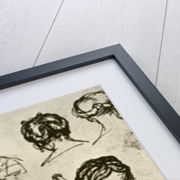 A page of sketches by Rembrandt Harmensz van Rijn