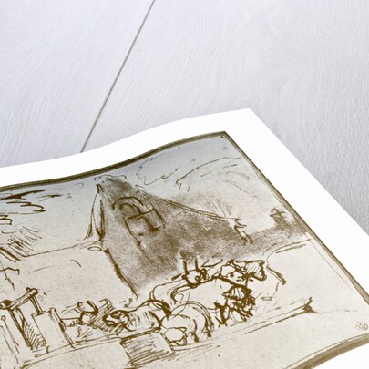 A farmyard scene by Rembrandt Harmensz van Rijn