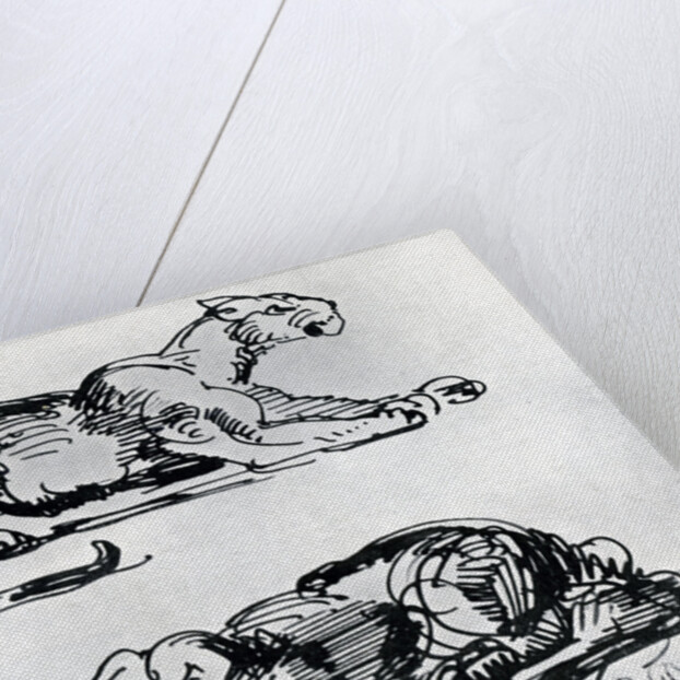 Studies of Panthers by Eugène Delacroix